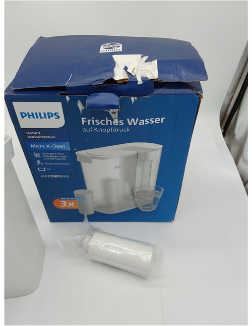 Filtro de agua instantáneo Philips Water, 3 cartuchos de filtro de repuesto Filtración Avanzada, 3 l de capacidad, flujo rápido 