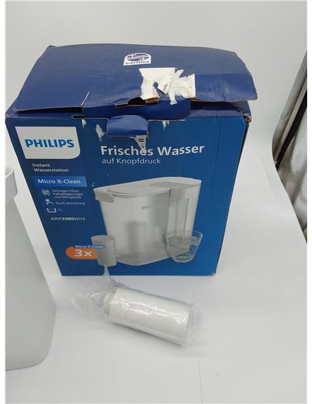 Filtro de agua instantáneo Philips Water, 3 cartuchos de filtro de repuesto Filtración Avanzada, 3 l de capacidad, flujo rápido 