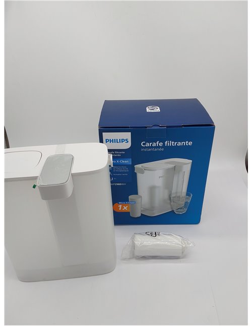 Philips Water Filtro de agua instantáneo + 1 cartucho de repuesto, Filtración Avanzada, recargable por USB-C, filtra CLORO, PLOM