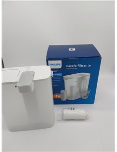 Philips Water Filtro de agua instantáneo + 1 cartucho de repuesto, Filtración Avanzada, recargable por USB-C, filtra CLORO, PLOM