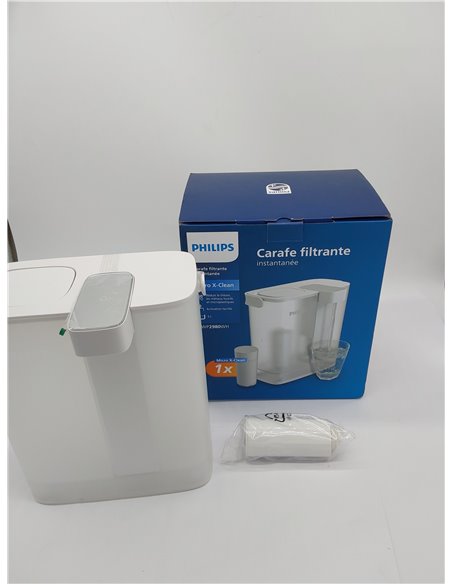 Philips Water Filtro de agua instantáneo + 1 cartucho de repuesto, Filtración Avanzada, recargable por USB-C, filtra CLORO, PLOM