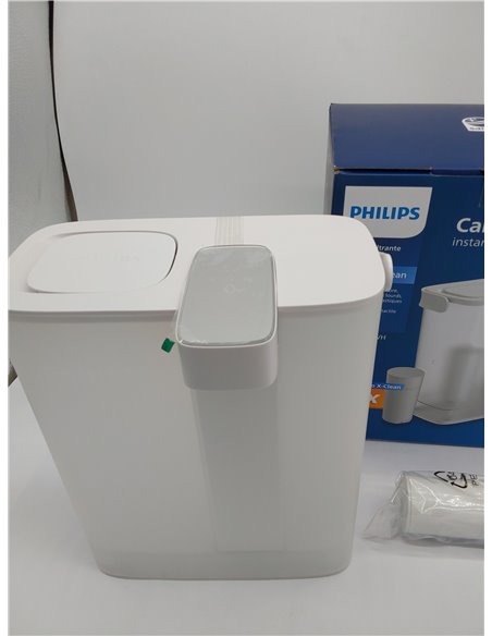 Philips Water Filtro de agua instantáneo + 1 cartucho de repuesto, Filtración Avanzada, recargable por USB-C, filtra CLORO, PLOM