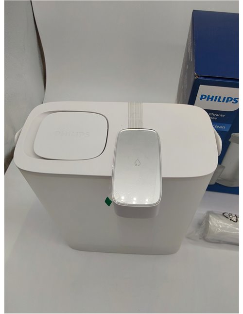 Philips Water Filtro de agua instantáneo + 1 cartucho de repuesto, Filtración Avanzada, recargable por USB-C, filtra CLORO, PLOM