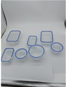 Amazon Basics Recipientes de Cristal para Almacenar Alimentos con Tapa a Prueba de Fugas 2
