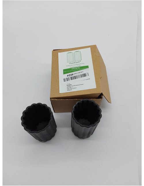 PoolFeet® Tapas protectoras universales de silicona para pies de escalera de piscina, protege la cubierta de la piscina de daños