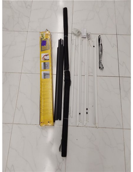 Schellenberg 70476 Marco telescópico Click & Protect para mosquitera, máx. 130 x 140 cm, blanco