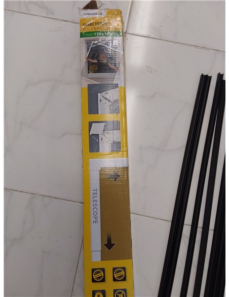 Schellenberg 70476 Marco telescópico Click & Protect para mosquitera, máx. 130 x 140 cm, blanco
