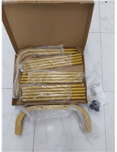 JIUYOTREE Perchero de metal de 110 cm con perchero inferior para abrigos 2