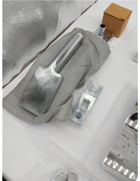 Sistema de ducha de ELBE en acero inoxidable, con termostato, ducha de lluvia, ducha de mano, cabezal de ducha cuadrado de 25 x 
