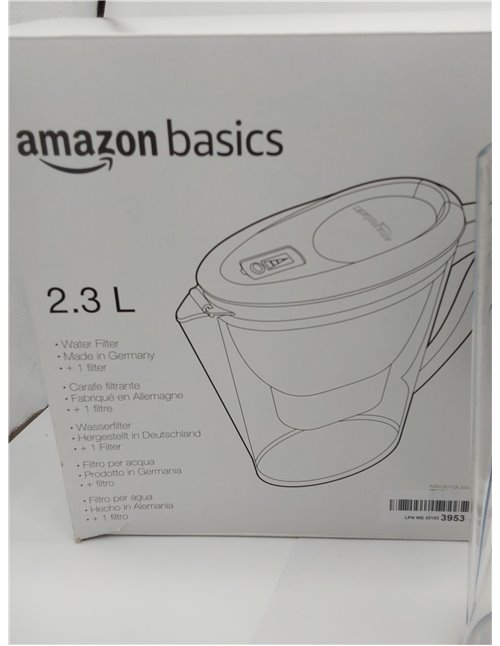 Amazon Basics Jarra de filtrado de agua (2,3 L) - Negro