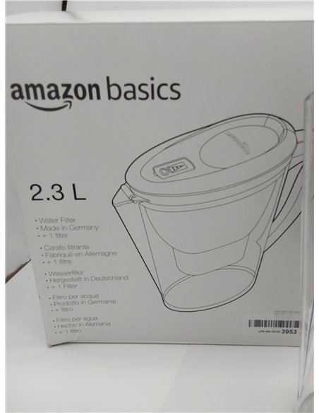 Amazon Basics Jarra de filtrado de agua (2,3 L) - Negro