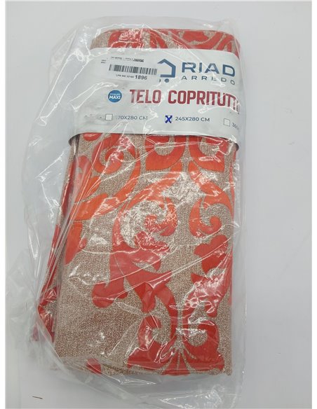 Riad Arredo Tela decorativa para sofá, colcha con estampado damasco, sábana cubretodo multiusos, elegante (negro, 2 plazas, 250 