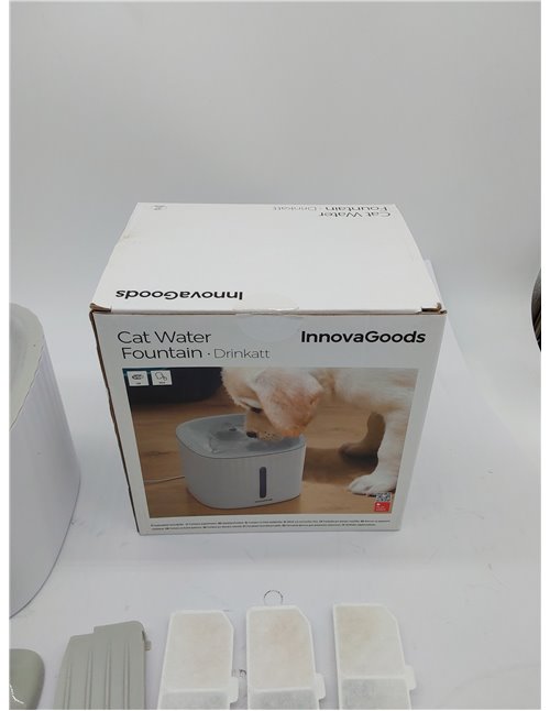 InnovaGoods® Fuente para Gatos silenciosa DRINKATT, Bebedero Gatos con 3 Tipos de Flujo, Capacidad 3L, caudal de Agua hasta 100 