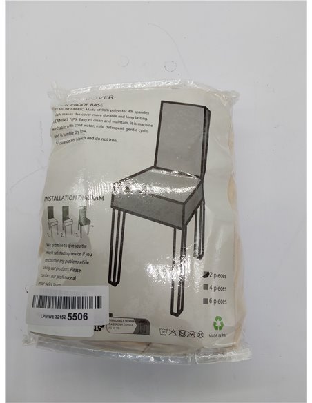 CYCMACO Fundas Sillas De Comedor Terciopelo Pack 2, Funda De Sillas Ajustables Y Elasticas, Universal Chair Cover Lavables Banqu