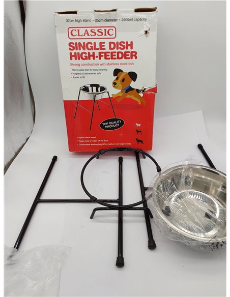 Caldex - Cuenco comedero sobre Soporte con Patas - 300 mm/1600 ml 