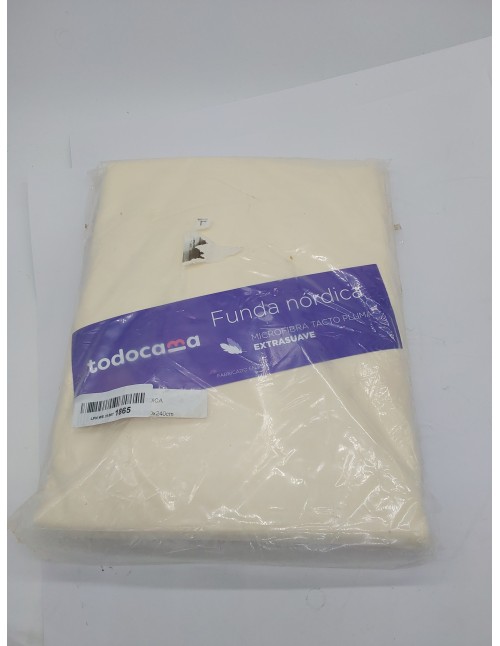 Todocama – Funda nórdica de Microfibra para edredón de Tacto Extra Suave. (Beig - Cama 200-260x240cm). 