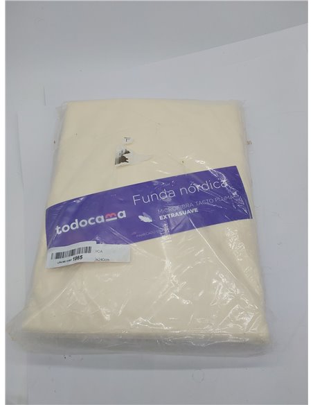 Todocama – Funda nórdica de Microfibra para edredón de Tacto Extra Suave. (Beig - Cama 200-260x240cm). 