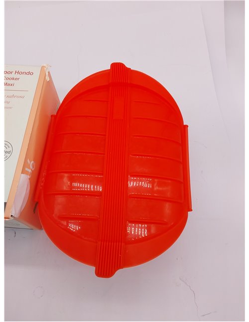 Lékué Estuche Vapor hondo, silicona platino Rojo, 3-4 personas