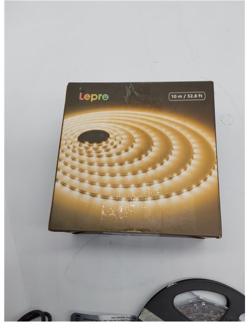 Lepro Tira LED 10M Blanca Cálida 3000K, Tira Luz Regulable 600 Leds, 1800lm, Cadena LED Autoadhesiva para Decoración Navideña de