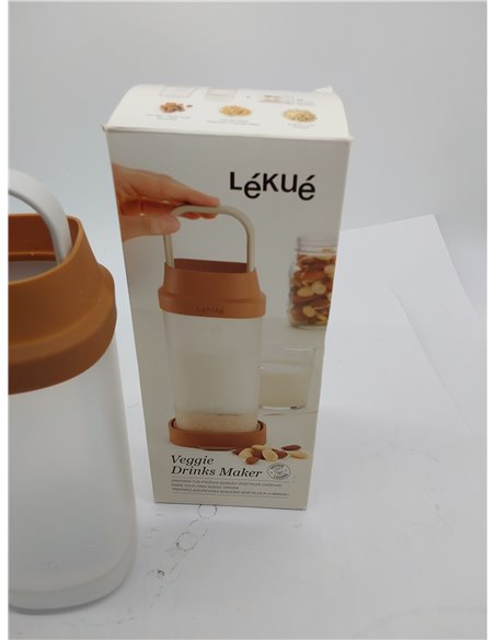 Lékué Recipiente para elaborar bebidas vegetales caseras, Marrón, 1000 ml