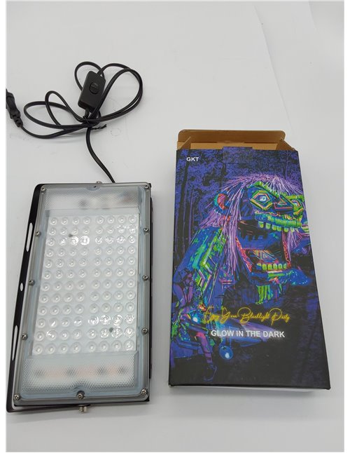 GKT 100W LED Luz Negra, Luz Negra Ultravioleta, IP66 Impermeable, luz ultravioleta con Enchufe Para Halloween, Navidad, Body Pai