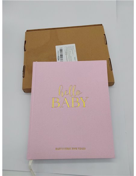 Lanpn Album Bebe Primer 5 Año para Niño Niña - Libro Recuerdos Bebé para Pegar Fotos y Escribir - Hello Baby Libros Cuaderno Dia