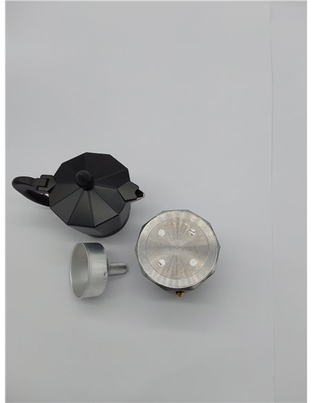 Quid Black Coffee Cafetera Aluminio 3 Tazas Aluminio Apto Vitrocerámica Apto Inducción Normativa Seguridad Garantizada 