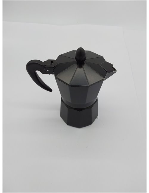 Quid Black Coffee Cafetera Aluminio 3 Tazas Aluminio Apto Vitrocerámica Apto Inducción Normativa Seguridad Garantizada 