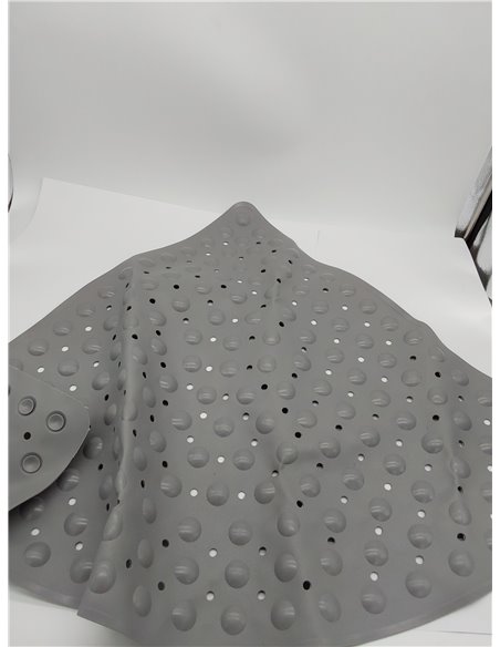 BWBIKE Alfombrilla de Ducha de Esquina 70x70 cm Antideslizante con Ventosas, Alfombra para Bañera y Plató de Ducha Interior/Exte