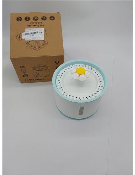 AQXONG Bebedero para Gatos 2.4L con Cuatro Filtros de Carbón Activado, Fuente de Agua para Mascotas Ultra Silenciosa con luz LED