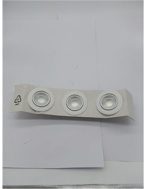 Aigostar Downlight LED Techo Empotrable, 5W Equivalente a Halógena 53W, Luz Blanca Fría 6500K, Ángulo Rotable 30° Focos LED Inte