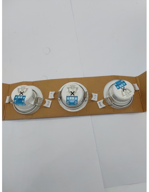 Aigostar Downlight LED Techo Empotrable, 5W Equivalente a Halógena 53W, Luz Blanca Fría 6500K, Ángulo Rotable 30° Focos LED Inte