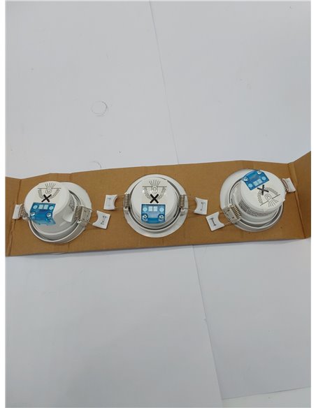 Aigostar Downlight LED Techo Empotrable, 5W Equivalente a Halógena 53W, Luz Blanca Fría 6500K, Ángulo Rotable 30° Focos LED Inte