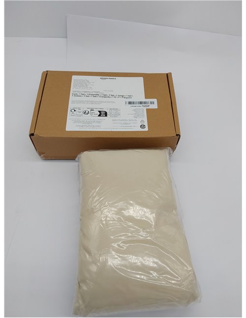 Amazon Basics Sabana Bajera Ajustable, 180 x 200 x 30 cm, de Poliéster Microfibra, Beige 