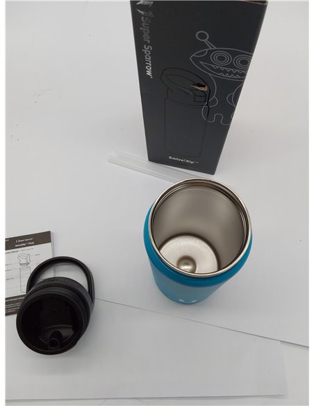 Super Sparrow Botella de Agua Acero Inoxidable - Botella Termica Boca Ancha con Paja 750ml - Sin BPA, para Gimnasio, Deporte, Of