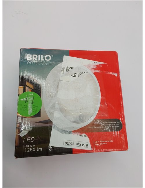 Briloner LED, lámpara de Pared para Exterior con Sensor de Movimiento y Detector crepuscular, 12 W, 1.150 lúmenes, 4.000 Kelvin,