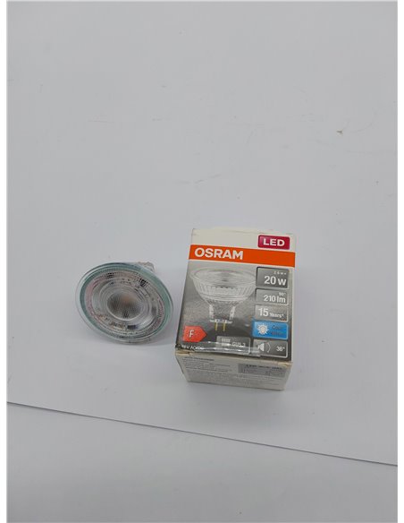 OSRAM Star Reflector LED para casquillo GU5.3, cristal transparente, blanco frío (4000 K), 210 lúmenes, repuesto para bombillas 