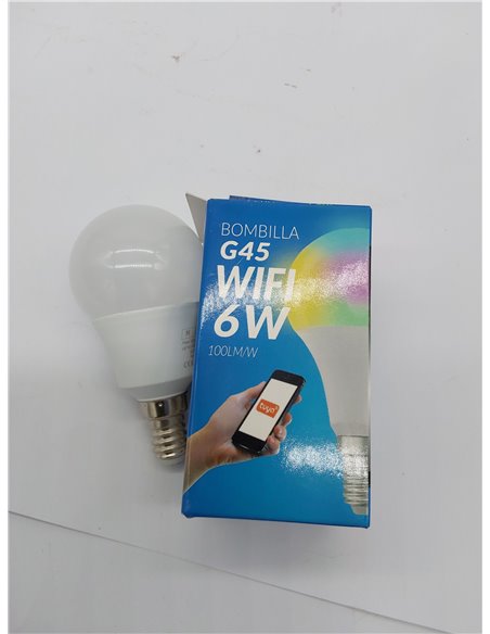 M Ledme - Bombilla LED Inteligente WiFi, sin necesidad de Hub, [Smarthome], Regulable, 6W 600LM 80W equivalente, RGB & 2700K-650