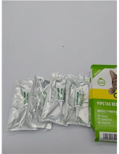 DIXIE - Pipetas Repelentes Gatos - 4 uds x 1 ml - Pipetas Repelentes - 4 Meses de Protección - contra Piojos, Mosquitos, Pulgas 