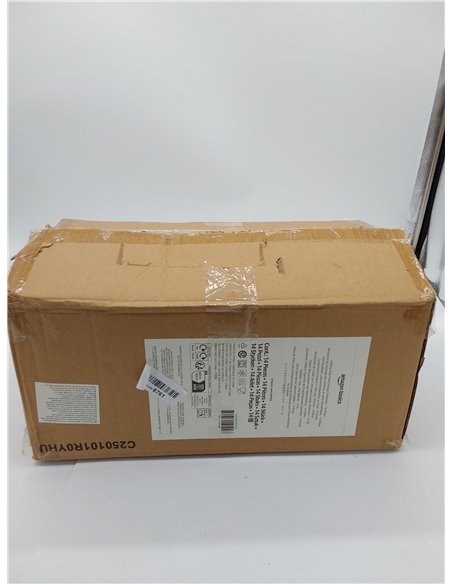 Amazon Basics Recipientes de Cristal para Almacenar Alimentos con Tapa a Prueba de Fugas, Juego de 14 piezas, 7 Bases y 7 Tapas 
