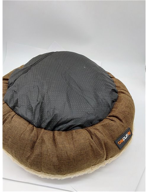 Feandrea Sofá para Perro, Cama para Mascota, Redonda, 55 cm, Marrón PGW55C 