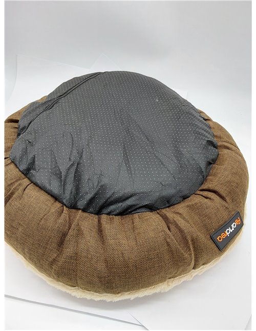 Feandrea Sofá para Perro, Cama para Mascota, Redonda, 55 cm, Marrón PGW55C 