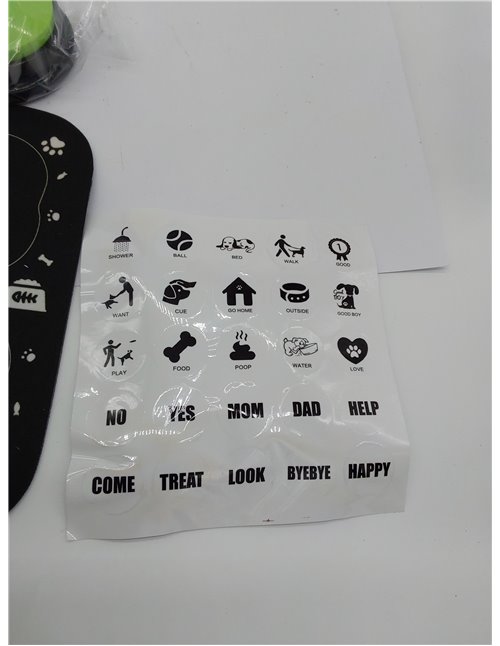 Juego de 4 Botones de Habla de Perro, Botones de Perro con Alfombrilla de Goma, Grabable Botones de Comunicación para Perro, Zum