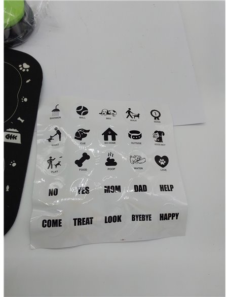 Juego de 4 Botones de Habla de Perro, Botones de Perro con Alfombrilla de Goma, Grabable Botones de Comunicación para Perro, Zum