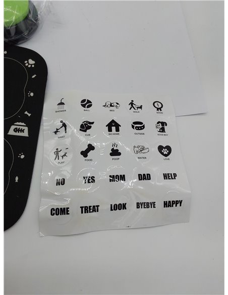 Juego de 4 Botones de Habla de Perro, Botones de Perro con Alfombrilla de Goma, Grabable Botones de Comunicación para Perro, Zum