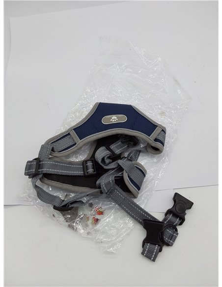 Acxilexy Arnés Cómodo Transpirable para Perro, Anti Tirones Ajustable con Asa y Anillos, Reflectante y Táctico para Perros Grand