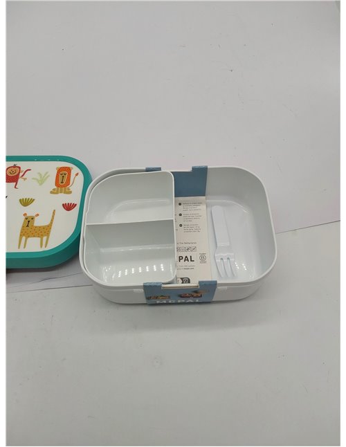 Mepal - Fiambrera Campus - Bento Box para Niños - Lonchera con Compartimento Bento y Tenedor - Fiambrera con Cierre de Clip - Si