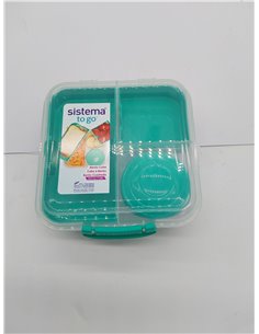 Sistema To Go fiambrera bento | Fiambrera con tarrina para yogur o fruta | 1 2