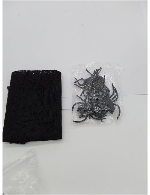Decoraciones de Mesa de Halloween: Camino de Mesa, telarañas y Juego de decoración de araña de 12 Piezas, Fiesta de telaraña, Ci