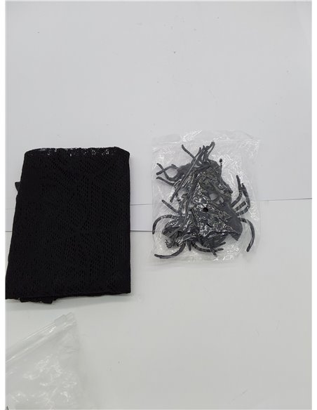 Decoraciones de Mesa de Halloween: Camino de Mesa, telarañas y Juego de decoración de araña de 12 Piezas, Fiesta de telaraña, Ci